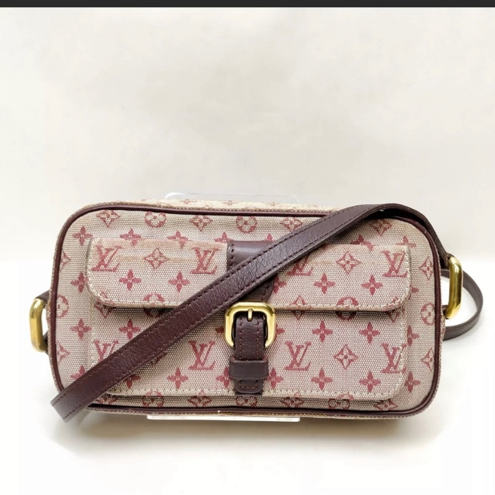 Authentic Louis Vuitton LV Shoulder Bag Juliette Red Monogram Minilin - Picture 10 of 15